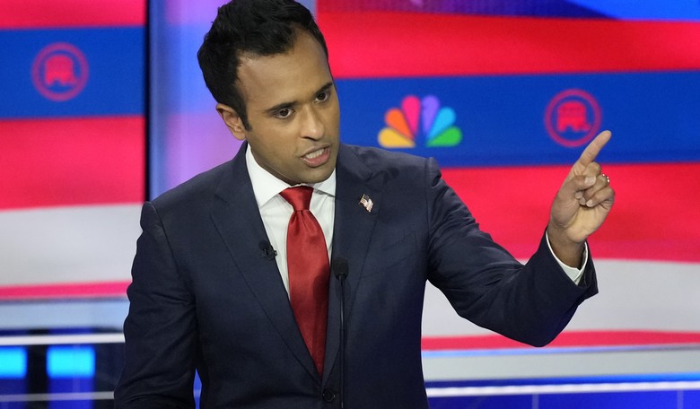 Vivek Ramaswamy Was Hell-Bent on Drinking From the Skulls of His Rivals Last Night