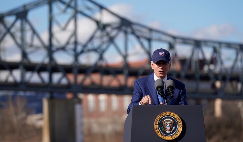 Joe Biden notes that his successor, the great real estate builder, didn't build a damn thing