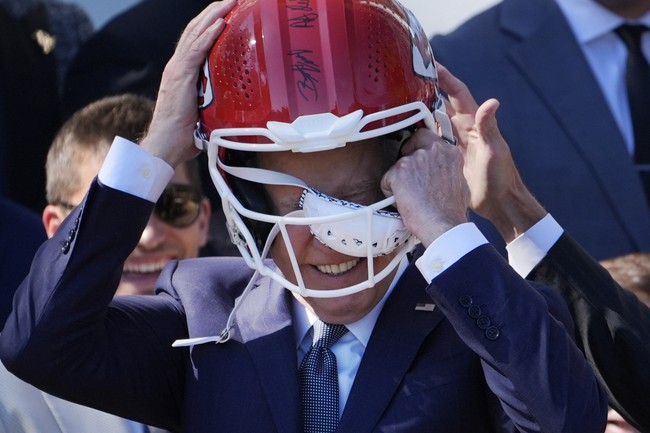 Commander-In-Chiefs: Biden Dons a Helmet and the Jokes Write Themselves
