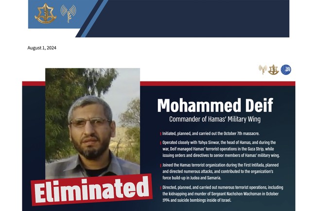 IDF Confirms Hamas Leader Mohammad Deif Eliminated; What Happens Next for Hostages?