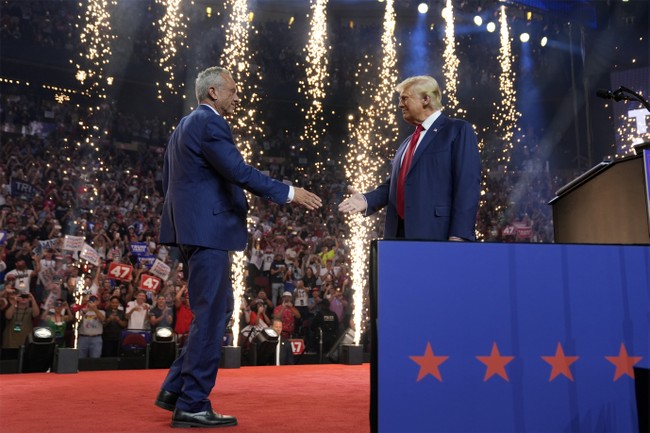 WATCH: RFK Jr. Appears With Trump As Secret Special Guest at TPUSA Event in Glendale, AZ 