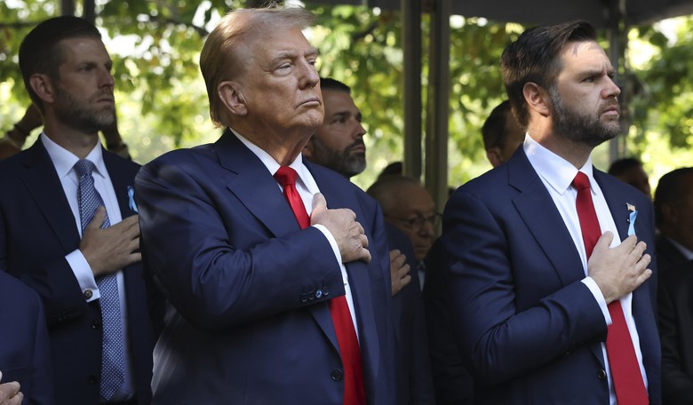 Trump Pays Respects Alongside Biden, Harris at 9/11 Memorial in NYC