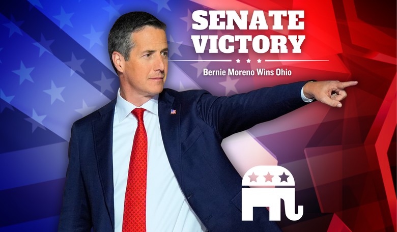Republican Bernie Moreno Emerges Victorious in Key 'Toss-Up' Senate Race Out of Ohio 