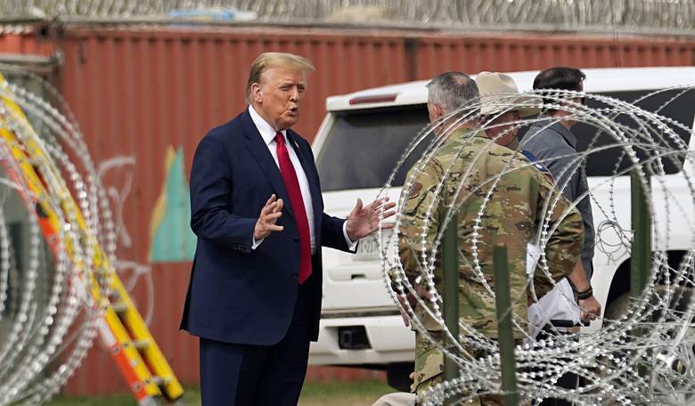 President Donald Trump, Texas Gov. Greg Abbott Speak on Border Crisis at Eagle Pass, Texas