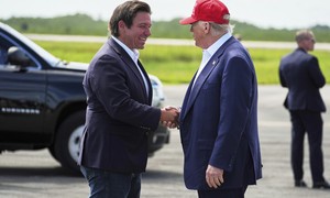 Trump Arrives in FL Where He Gets an Epic Gift From DeSantis 