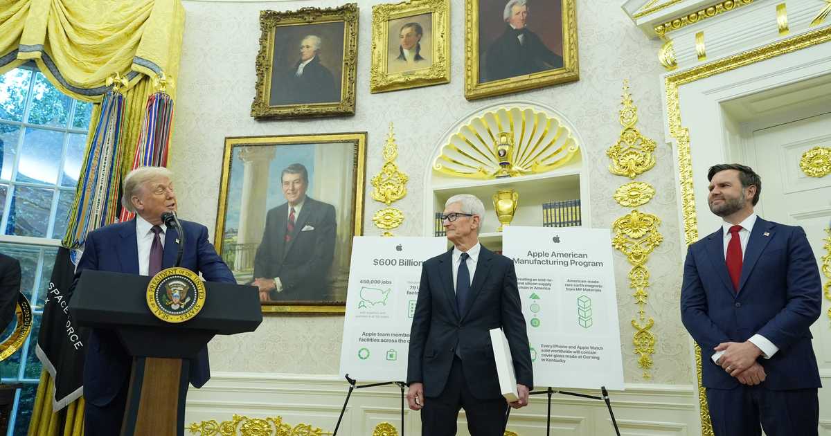 Apple Boosts U.S. Investment to $600 Billion With New Manufacturing Push