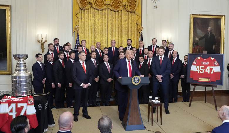 Trump Notices Something Peculiar About the Florida Panthers' Attire at the White House