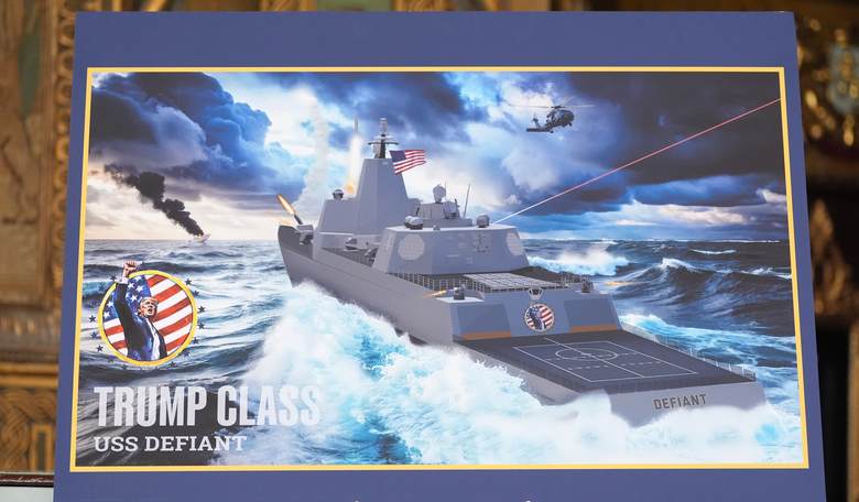 New Trump-Class Battleship Revealed: Railgun Fury, Lasers, and $43.5B Fleet Plan