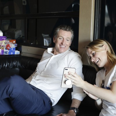 Politico, WaPo Push Trump-Harp Rumors, Ignore Newsom's Blonde Strategist and Her $213K Bonus