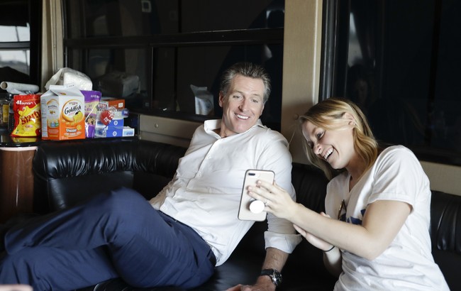 Politico, WaPo Push Trump-Harp Rumors, Ignore Newsom's Blonde Strategist and Her $213K Bonus