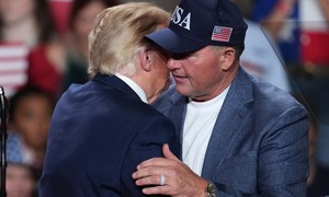 Former Baseball Player Roger Clemens Takes Stage to Intro Trump, Is 'Stunned' by What Happens Next