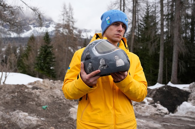 Ukrainian Athlete Disqualified From Competing Over Helmet With Images of His Country's War Dead