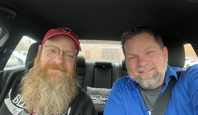 Edwards rides shotgun with Charlie; get a peek at the legend behind the beard