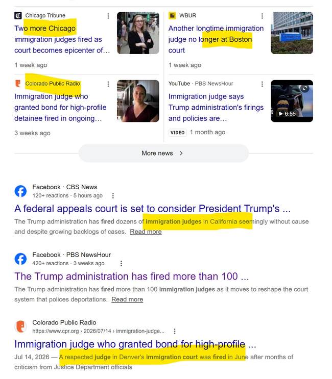Immigration Judges Fired