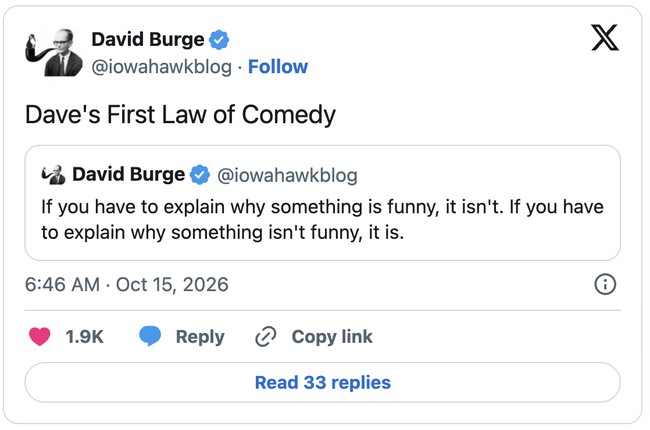 Dave's law of comedy
