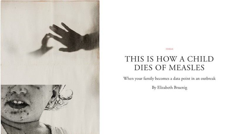 That Fictional Atlantic Story on Measles Wasn't Identified as Such Initially