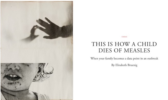 That Fictional Atlantic Story on Measles Wasn't Identified as Such Initially