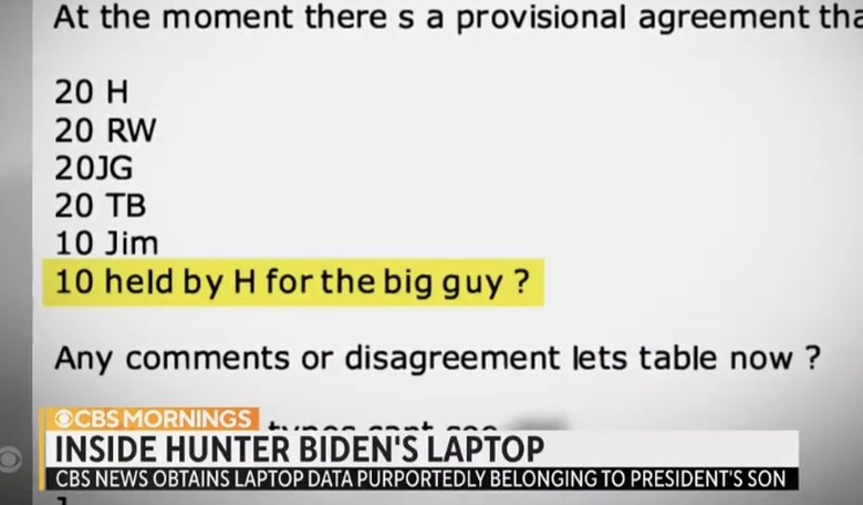 CBS: We interrupt our pause to inform you that the Hunter laptop is totes authentic, y'know