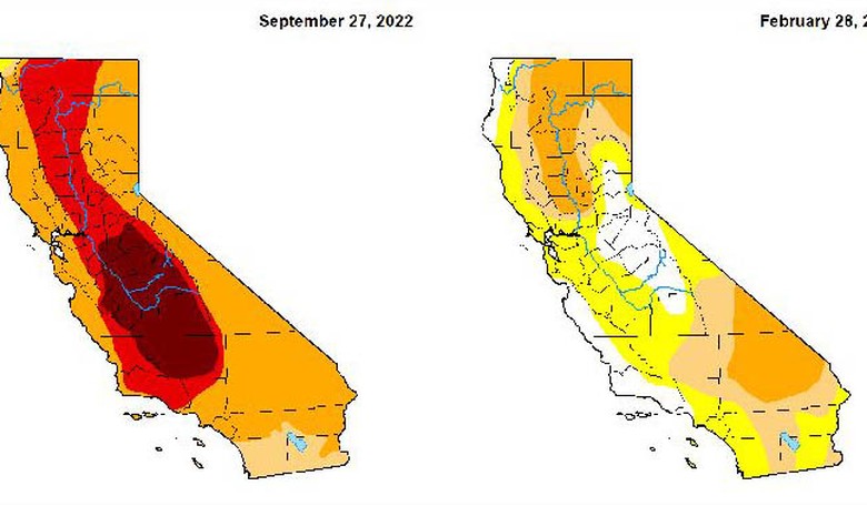 California's drought situation has improved dramatically