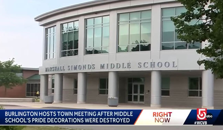Community outrage after Burlington, MA Middle School students counter-program Pride celebration