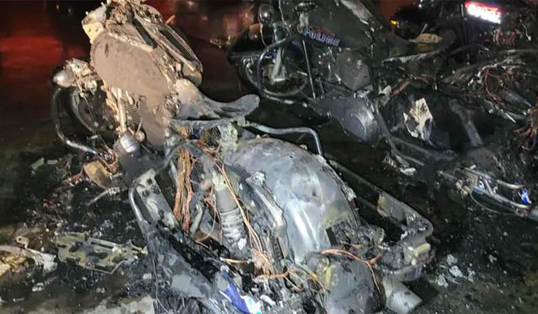 Anarchists burn police motorcycles during week of action against Atlanta's Police Training Center
