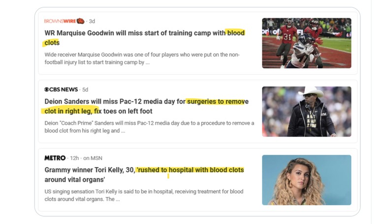 Everybody seems to be getting blood clots