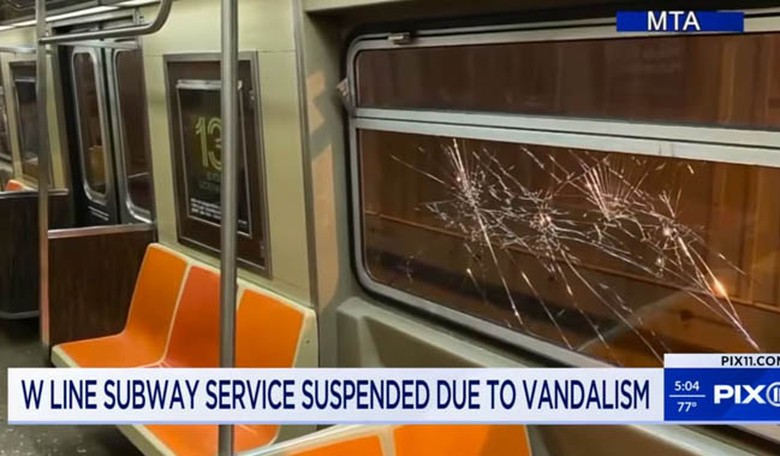 Vandals vs NYC Transit: 97 windows smashed in a single day