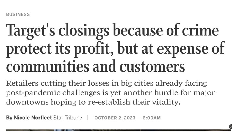 Horrors! Target, other retailers close stores to protect profit
