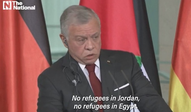 Jordanian King's "Red Line": No Gaza Refugees Here or in Egypt
