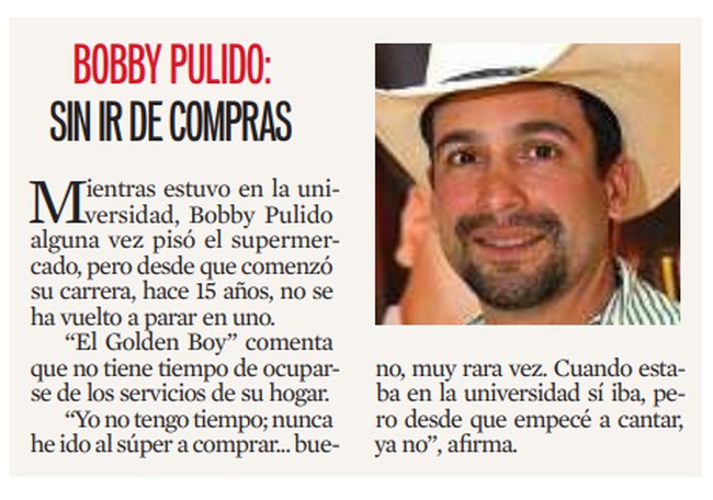 Bobby Pulido News Clipping