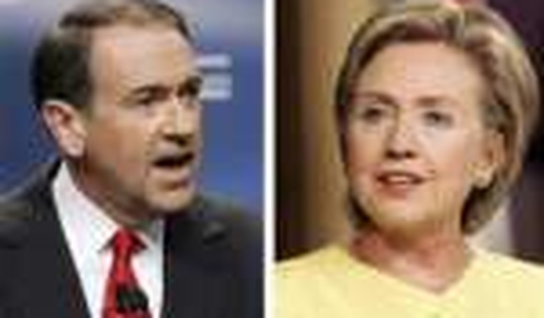 Huckabee Up, Hillary Down