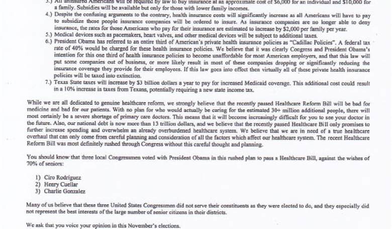 San Antonio Doctors Take On ObamaCare, Urge Patients to Vote Out Local Dems