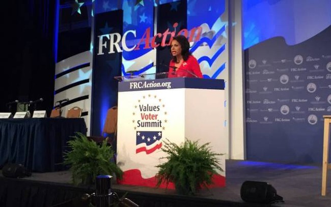Brigitte Gabriel, president of ACT for America, speaks at the Values Voter Summit. Photo credit: Tyler O'Neil, PJ Media