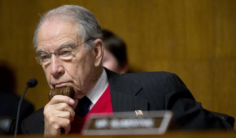 Grassley Introduces Trump at Iowa Rally
