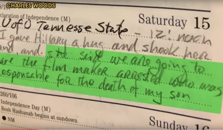 Benghazi Dad Charles Woods Reveals Handwritten Note Detailing His 2012 Conversation with Clinton