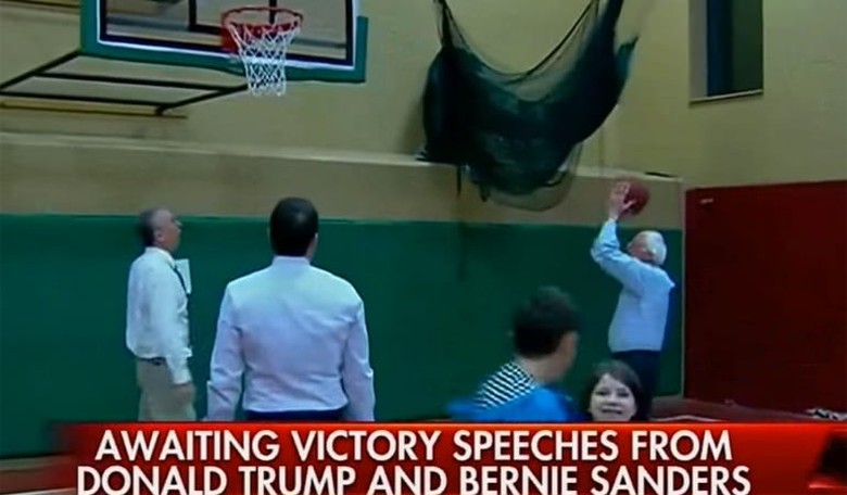 74-Year-Old Socialist Codger Bernie Sanders Is Amazing at Shooting Hoops