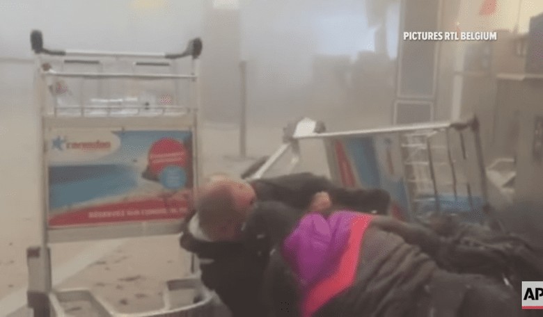 Brussels Attack Aftermath: Raw Cell Phone Video [WARNING]