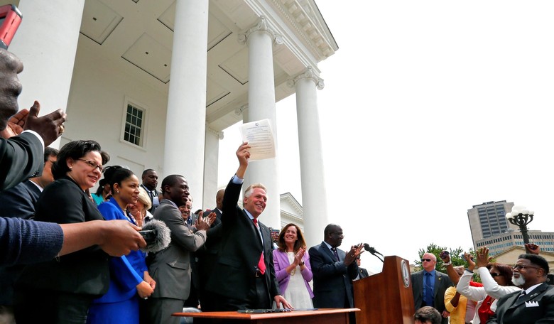 Virginia Gov. Terry McAuliffe Restores Voting Rights to More Than 200,000 Convicted Felons