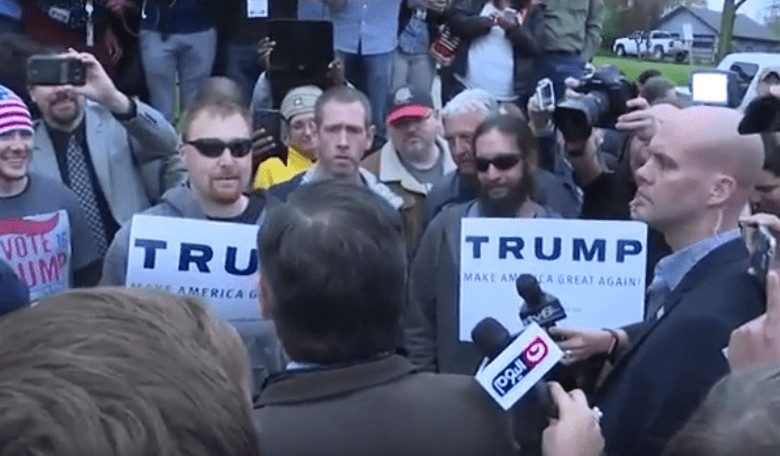 Tense Confrontation Between Trump Supporter and Ted Cruz