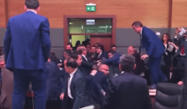 Turkish Parliament Breaks Down Into All-Out Brawl!