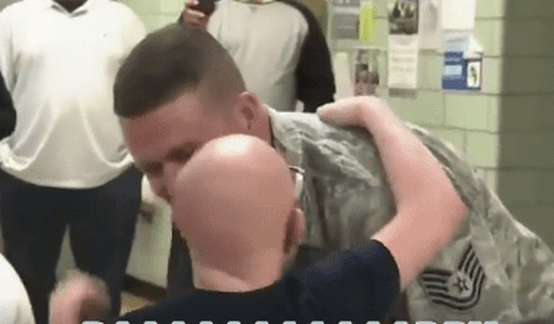 This Little Boy with Down Syndrome Receives a BIG Surprise when His Hero Drops into the Room