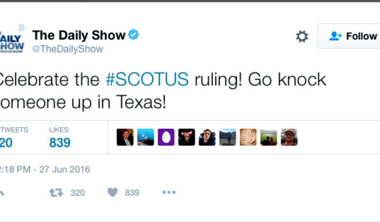 The 12 Perfect Responses to This Horrible 'Daily Show' 'Knock Someone Up' Tweet