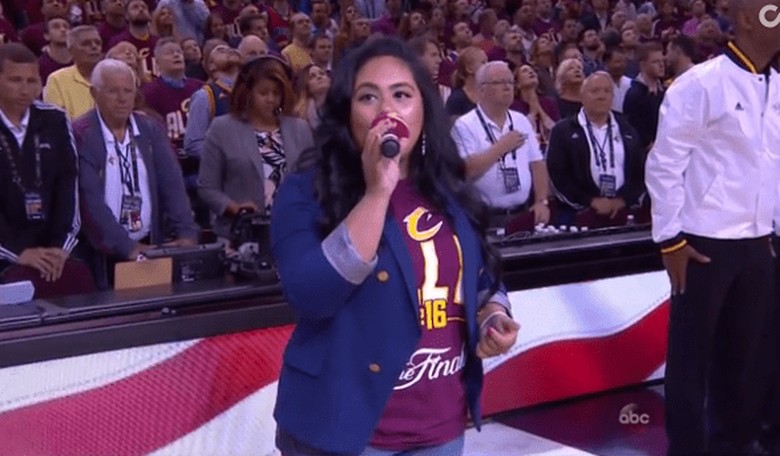 WATCH: 20,000 Fans in Cleveland Just Made Something Magical Happen With the National Anthem at the NBA Finals