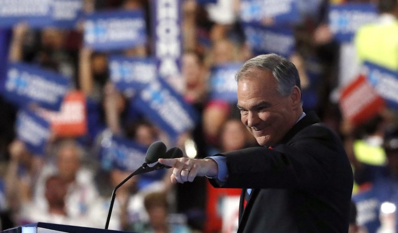 Tim Kaine Tries a Trump Impression at DNC