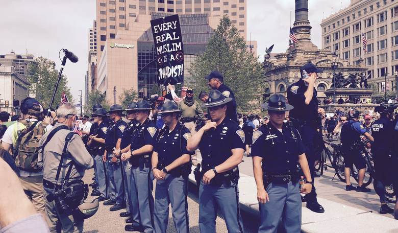 [RAW VIDEO] Heavy Police Presence at RNC Trump Rally
