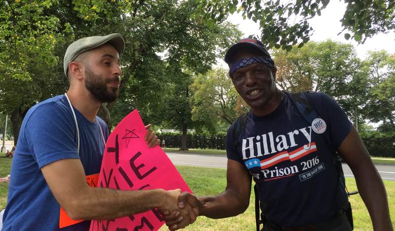 White Bernie Bro Calls Black Trump Supporter 'Insane' at the DNC