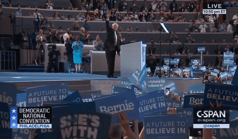 People at the DNC Lost it When Bernie Spoke