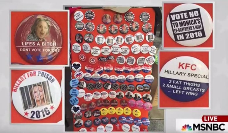 MSNBC Viewers Given Trigger Warning Before Viewing RNC Anti-Hillary Buttons