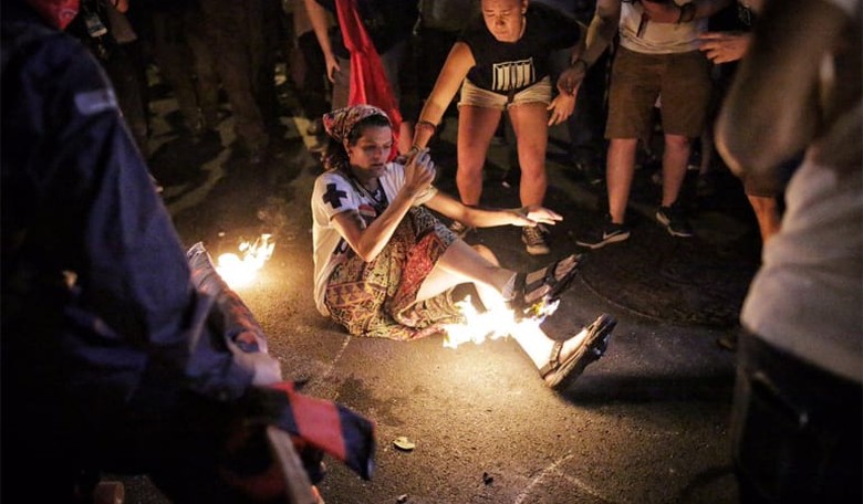 Bernie Bros Gone Wild: 35 Protesters Taken Into Custody Wednesday Night