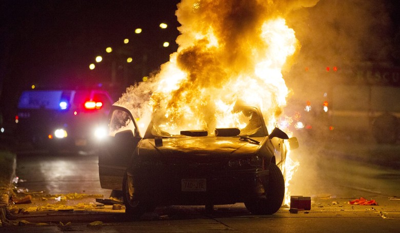 Violence in Milwaukee: Chants of 'Black Power!' as Gas Station Burns